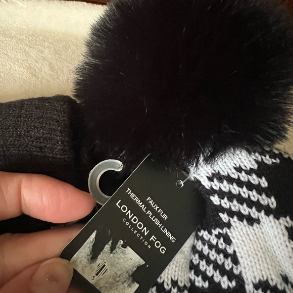London Fog Hat & Glove Set, Faux Fur with Thermal Plush Lining, new with tag - Picture 7 of 8